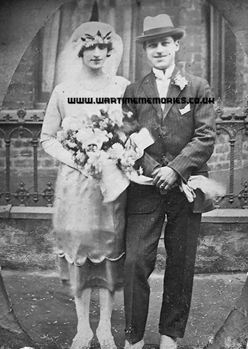 George and Ivy Watson, wedding day, 1921