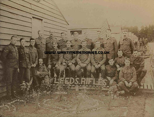 Leeds Rifles in Camp, the Corporal is Harold Wilinton.