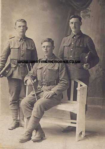 Oliver is on the left in Northumberland Fusiliers uniform.