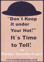 The Wartime Memories Project, Don't Keep it under your hat, it's time to tell, logo
