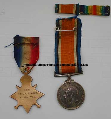 Alfred Stacey's Medals