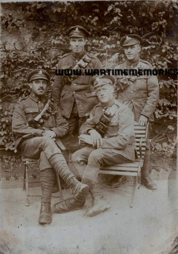 With fellow NCOs in 1918