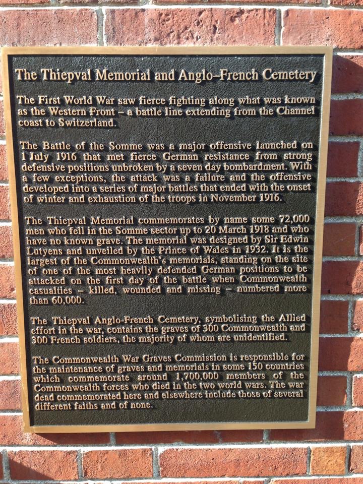 Thiepval Sign Information