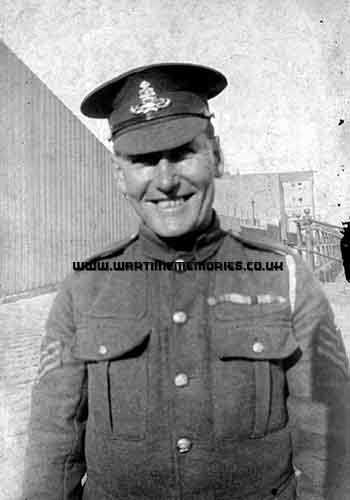 Sgt George Yates on promenade at Havre des Pas Jersey