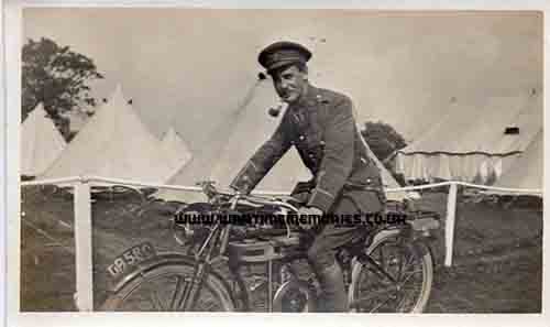 <p>Jack on motorbike 1916