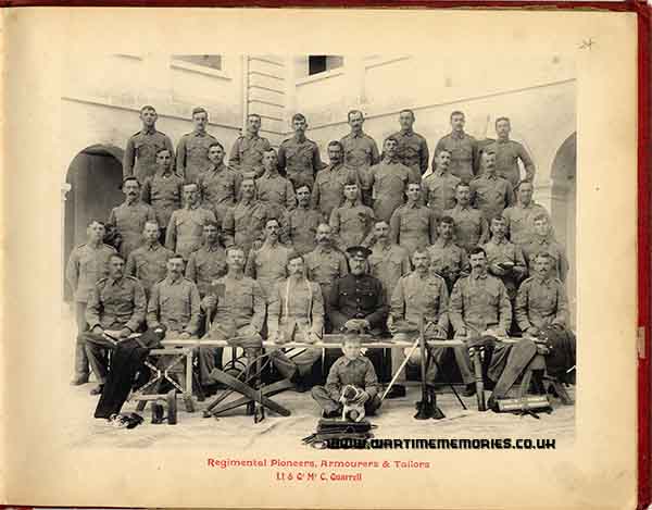 Regimental Pioneers, Armourers & Tailors Lt  & Qr Mr C Quarrell