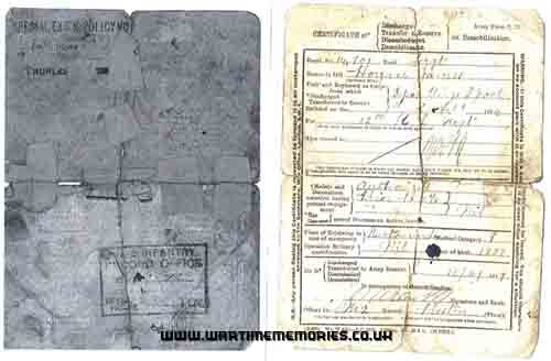 <p>Sgt. James Hogan: Certificate of discharge