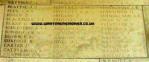 Arras Memorial Inscription