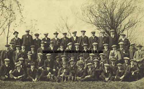 <p>Trimdon British legion with J W Atkinson fifth from right middle row.