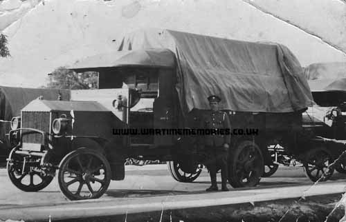 Oliver Adams with unidentified lorry