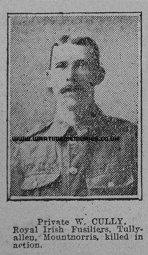 Pte. William Samuel Cully British Army 9th Btn. Royal Irish ...