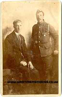 Arthur on the right next to his younger brother, my Granddad Alfred Woodworth.