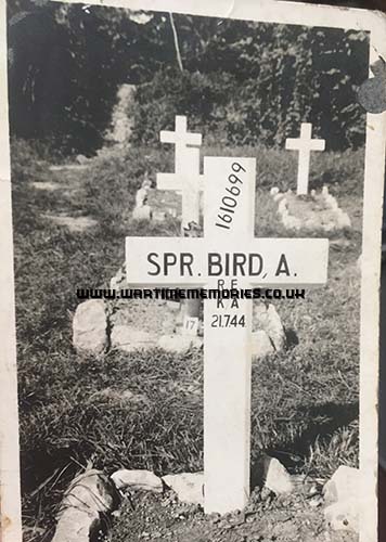 Grave before CWGC headstone 