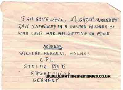 First letter family received after he was captured