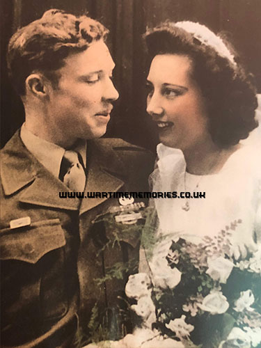 1945 - Marriage of Sgt. Ellis V. Hunt, Jr. to Hilda E. Maisey at Brimingham, Warwickshire, England 
