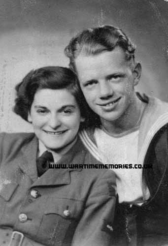 Leading Seaman Frank Brady and LACW Mary Elizabeth Needham  who were married in 1943