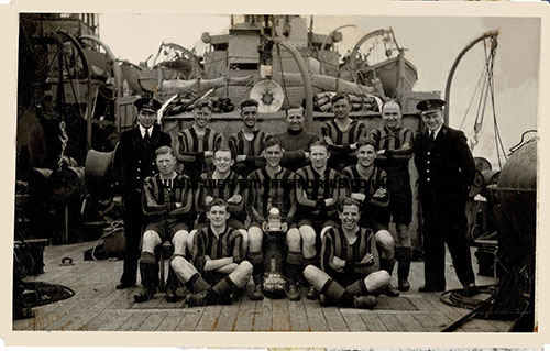 George Bolt in HMS Bridport football team