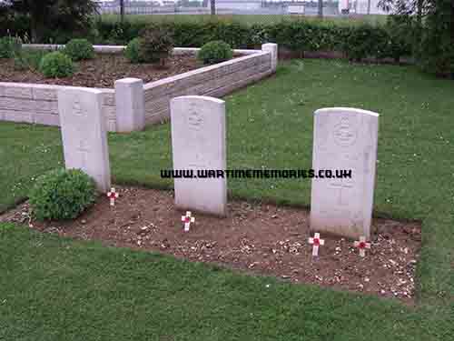 Their modern day graves at Montdidier