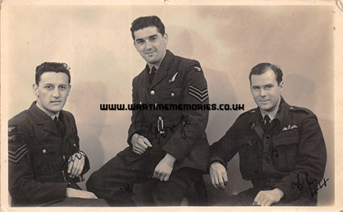 Norman Todd (left), George Kerruish (center), and Pip (right) February 1944