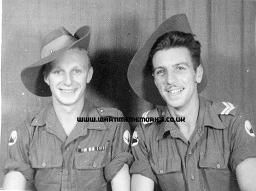 Jack Topping (left) with another serviceman