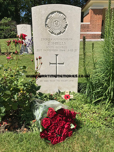John's grave at the Mook War Cemetery