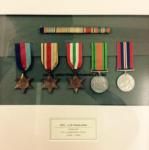 His wartime medals