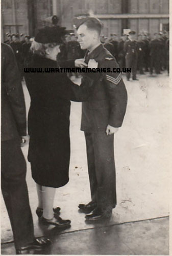 Receiving his wings at Portage Le Prairie 1942
