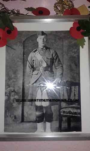 In his war uniform - full length