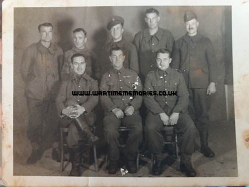 Bob, back row 4th from left, and friends in Stalag XVIIId