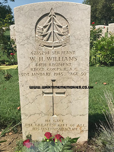 William H. Williams,_Coriano Ridge War Cemetery