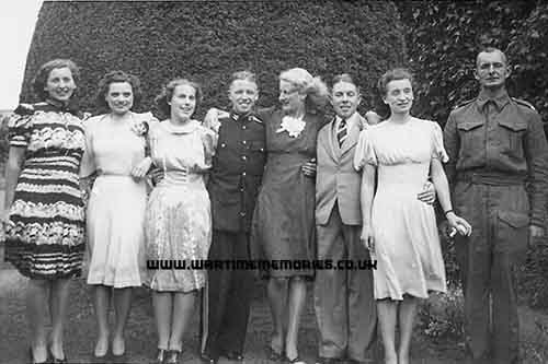 Sam with his sister and friends. Sam is on the right in army uniform. His sister Elizabeth, who was my grandmother (Betty Lee as she was known) is the first on the left.