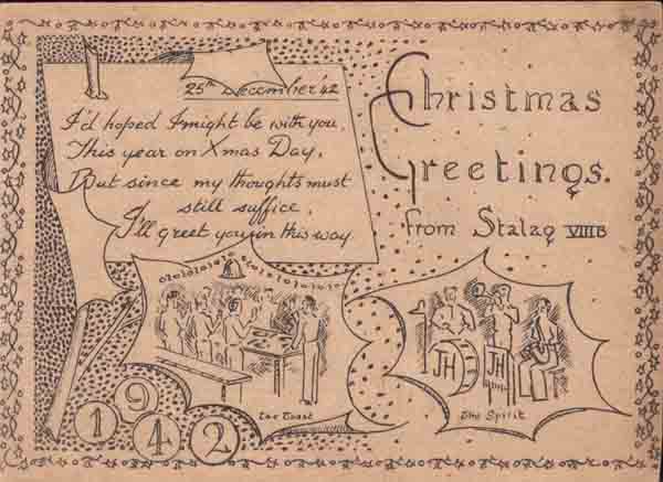 A Christmas Card Frank sent from Stalag VIIIb